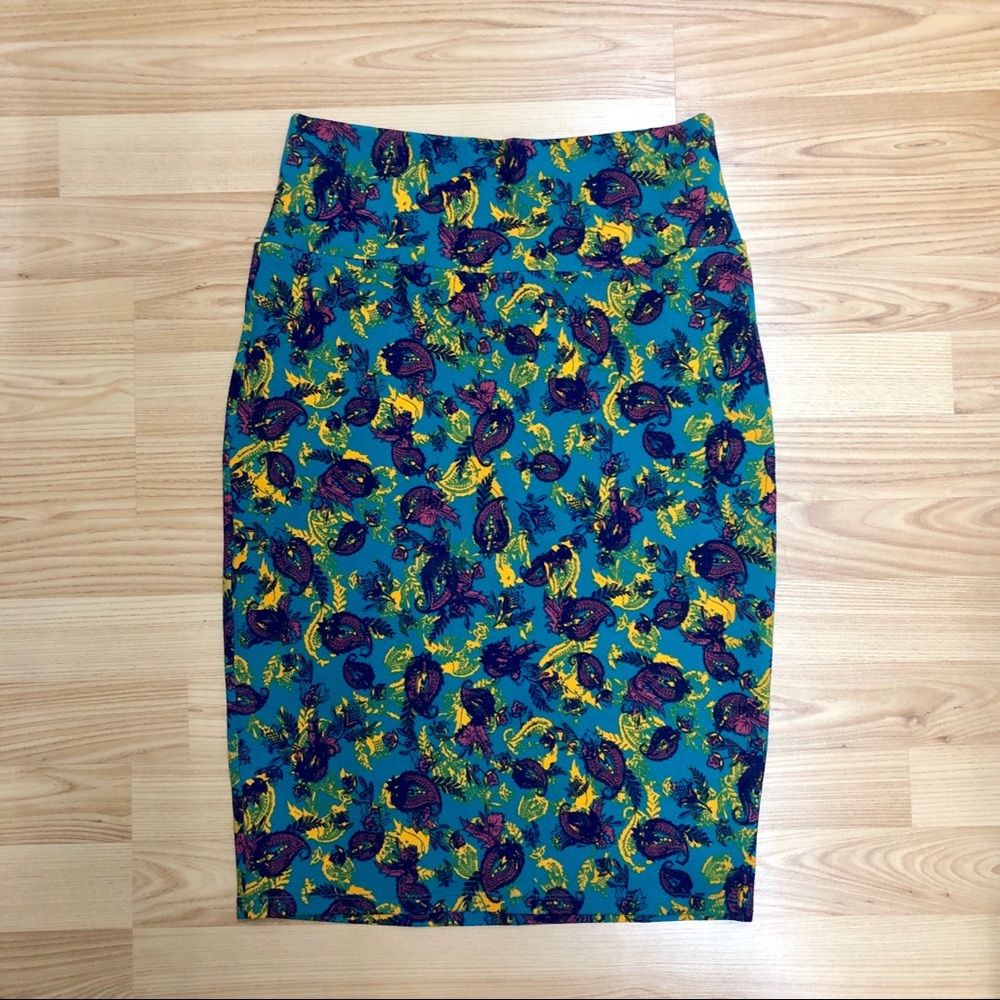 Paisley Cassie Skirt Teal and Floral